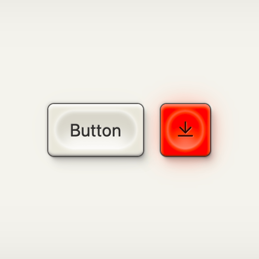 Two buttons, one light, one bright orange